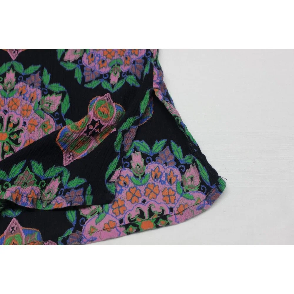 J.Crew women's‎ floral print 3/4 sleeve summer tunic top beach coverup XS